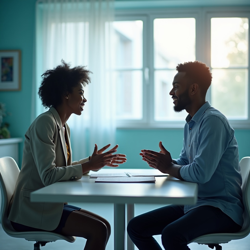 Professional consultation meeting in office