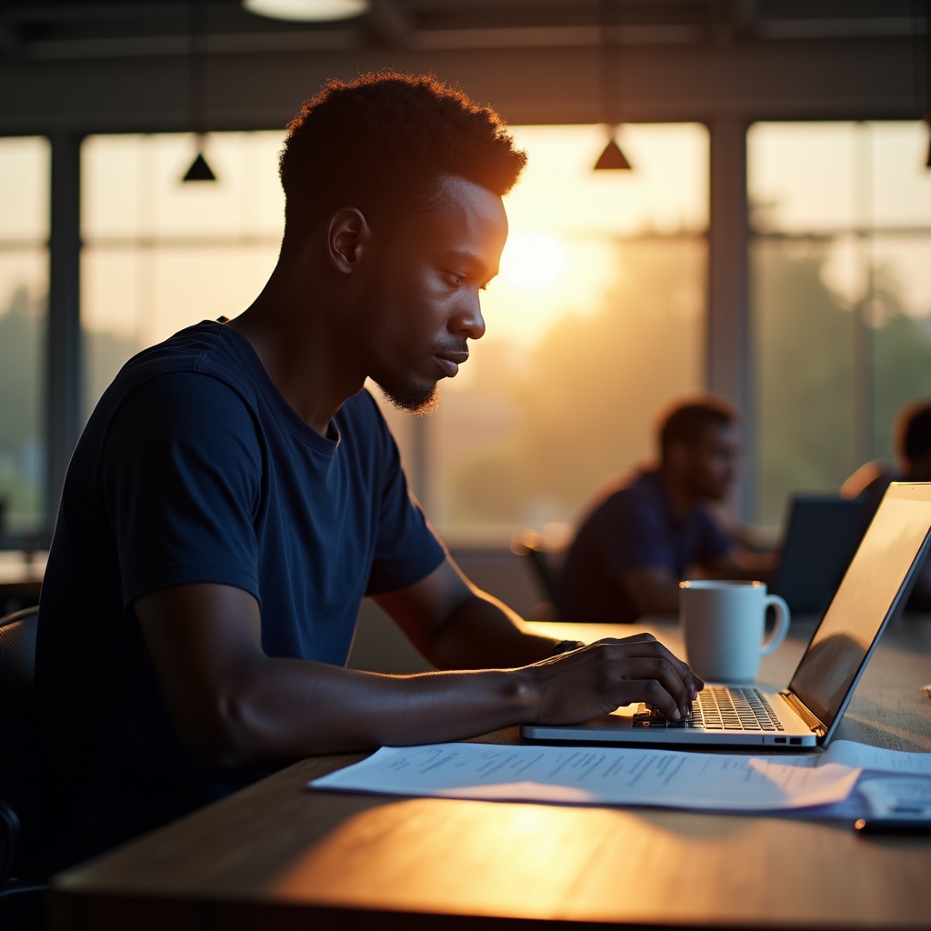 Young entrepreneur planning new business startup