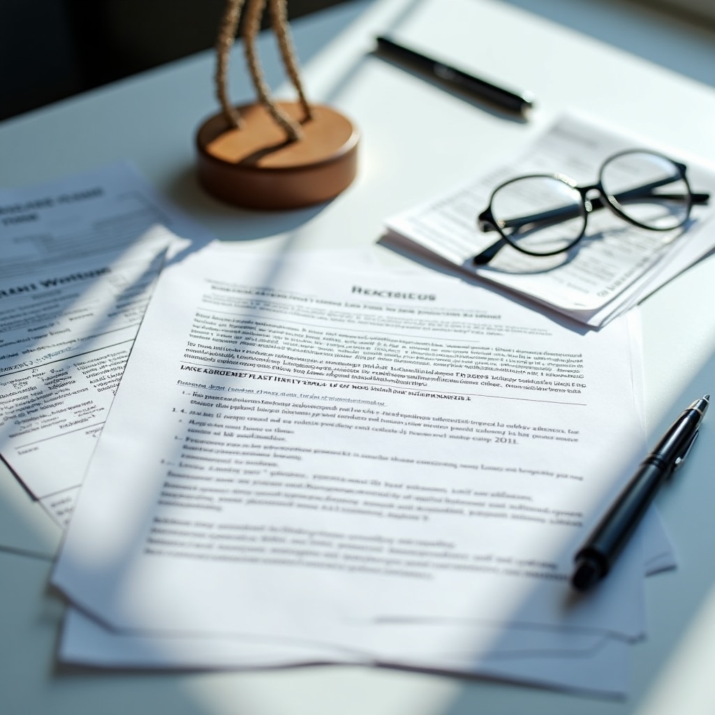 Business lease agreement documents